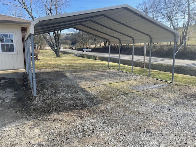 view of car parking with a detached carport