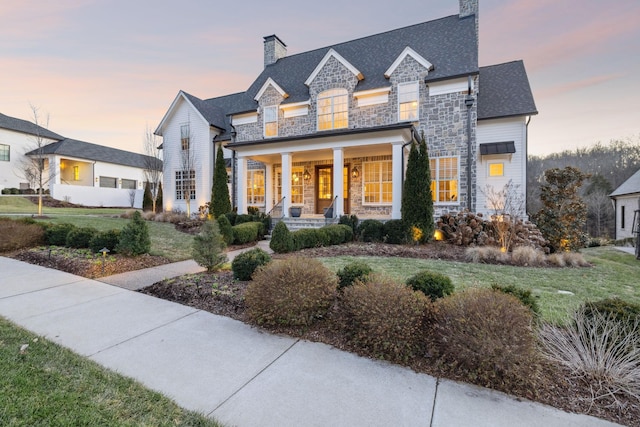 view of front of house with a porch