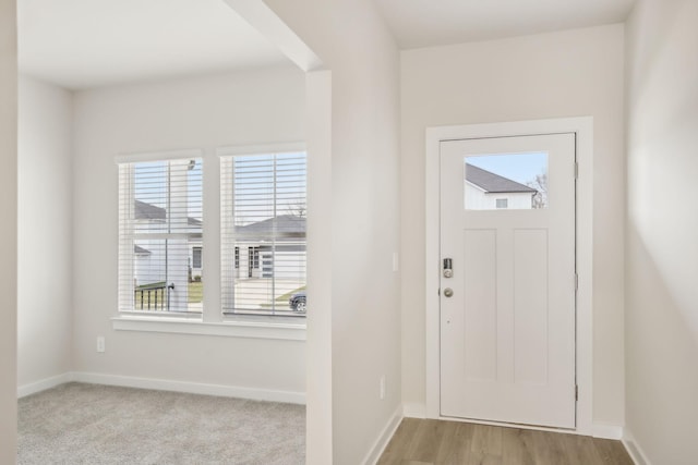 entryway with baseboards