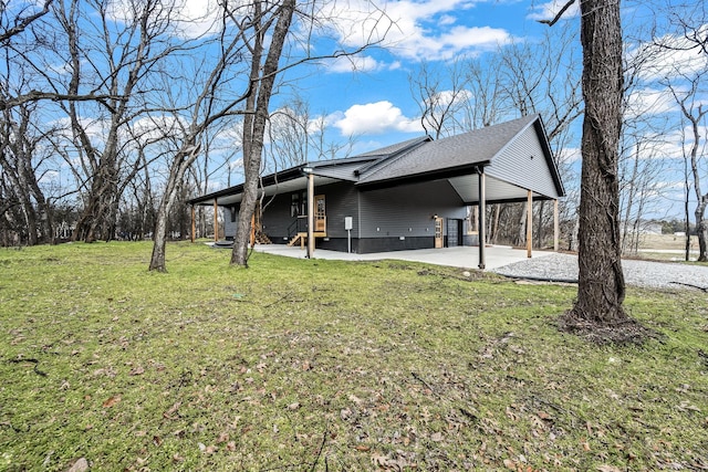 exterior space with a carport