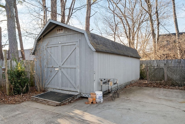 view of outdoor structure