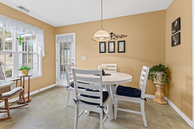 view of dining room