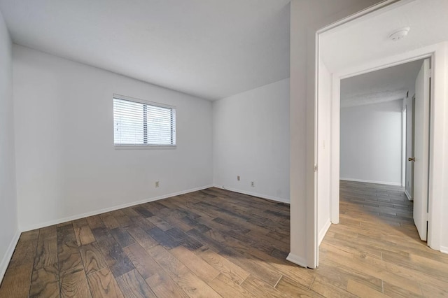 empty room featuring light wood-type flooring