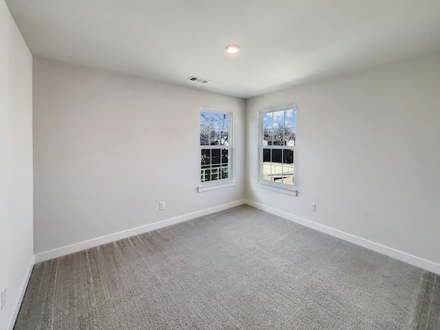 spare room with carpet floors