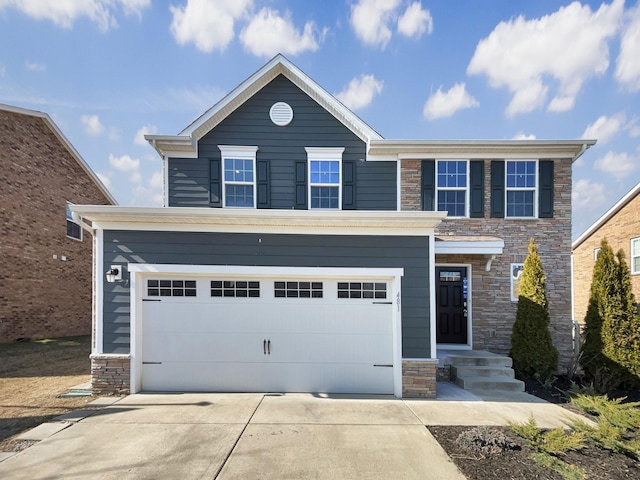 view of front of home featuring a garage