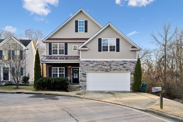 front facade featuring a garage