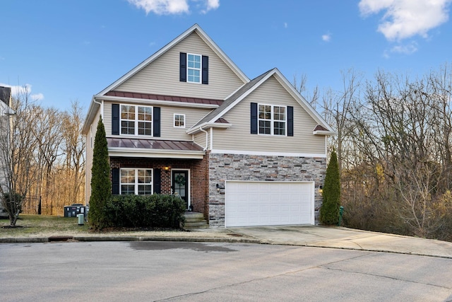 view of property with a garage