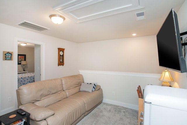 view of carpeted living room