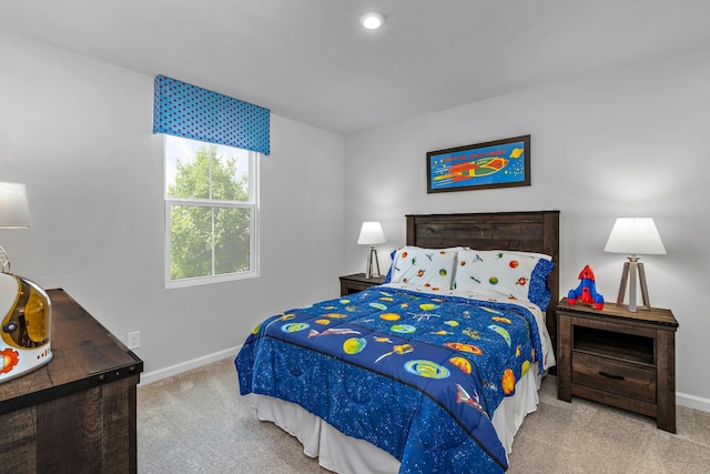 view of carpeted bedroom