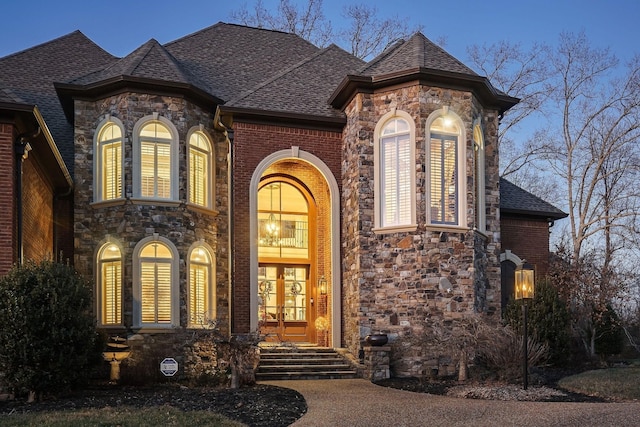 exterior space with french doors