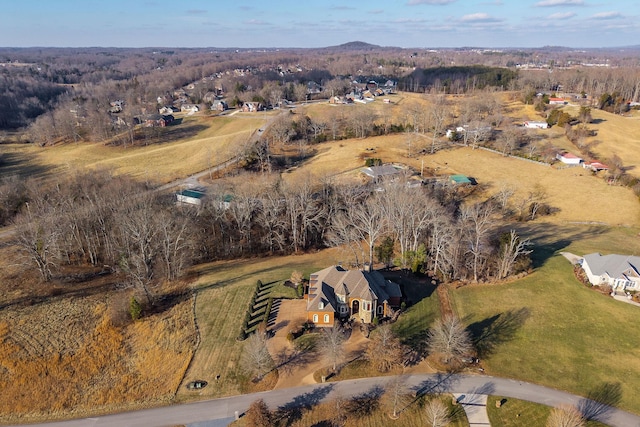 bird's eye view featuring a rural view