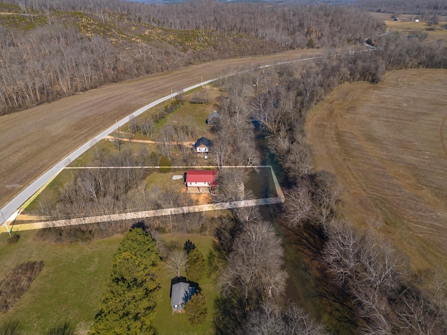 drone / aerial view featuring a rural view