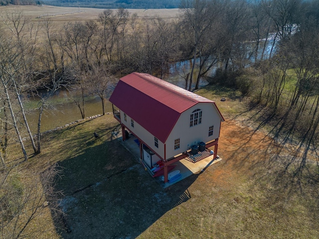 aerial view with a rural view