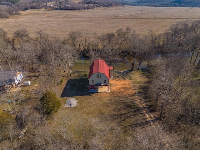 bird's eye view with a rural view