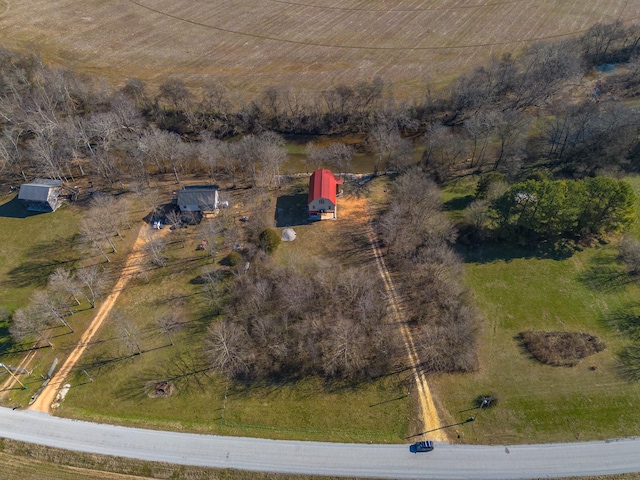 drone / aerial view featuring a rural view