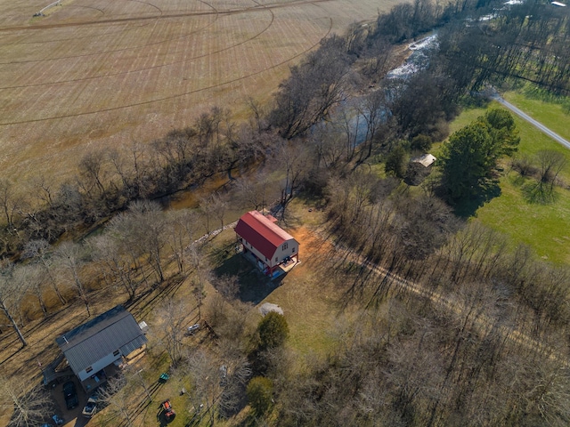 bird's eye view featuring a rural view