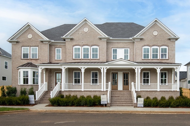 view of front of house with covered porch