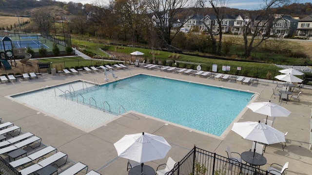 view of pool with a patio area