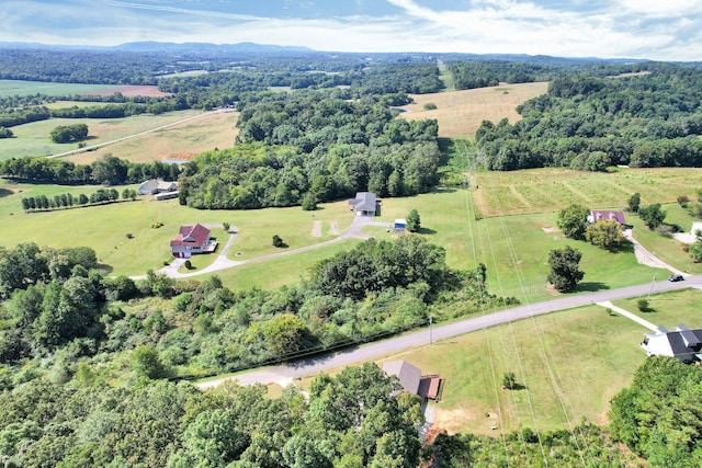 drone / aerial view featuring a rural view