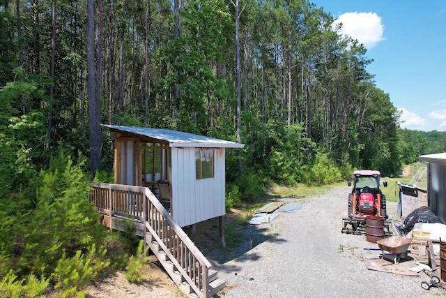 exterior space featuring an outdoor structure