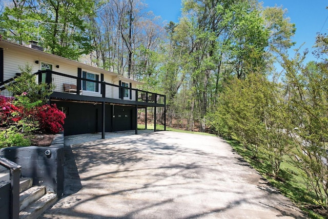 view of patio featuring a deck