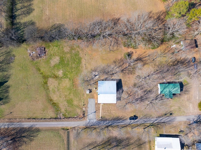 drone / aerial view with a rural view