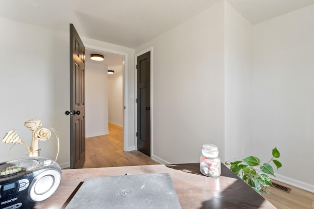 interior space featuring wood-type flooring