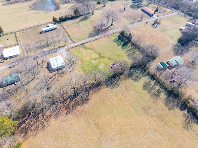 bird's eye view with a rural view