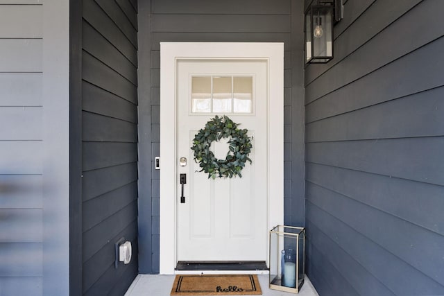 view of doorway to property