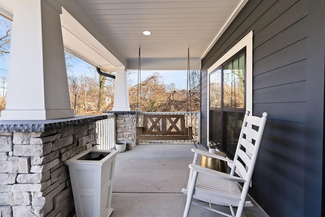 view of patio / terrace with a porch