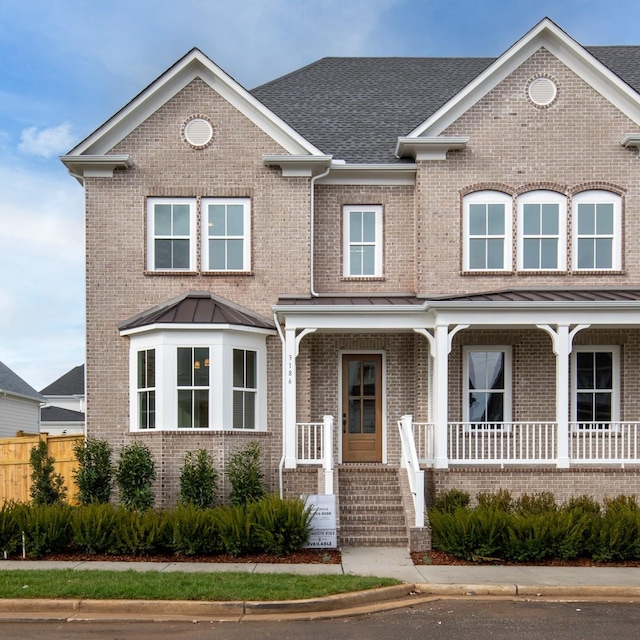 view of front of home with a porch