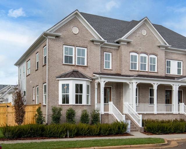 view of front of house with covered porch