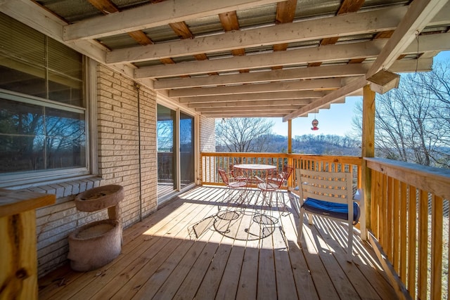 view of wooden terrace