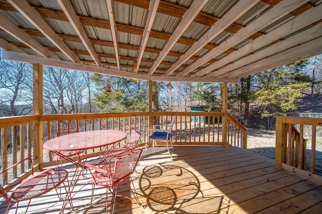 view of wooden terrace