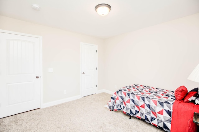 bedroom with carpet