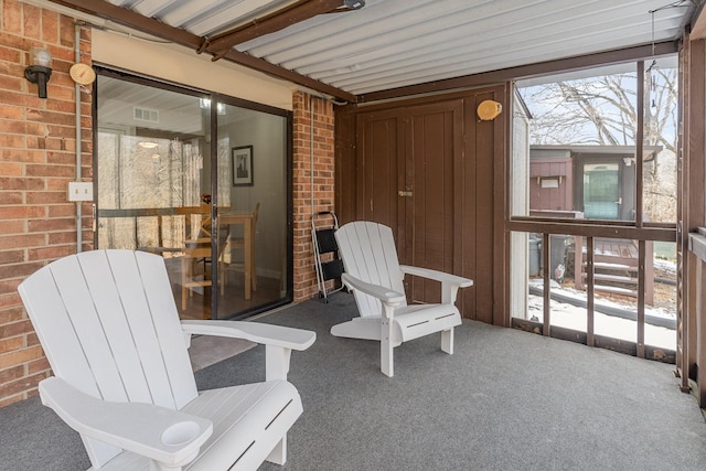 view of sunroom