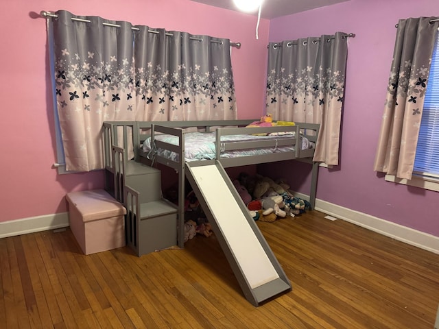 bedroom featuring hardwood / wood-style flooring