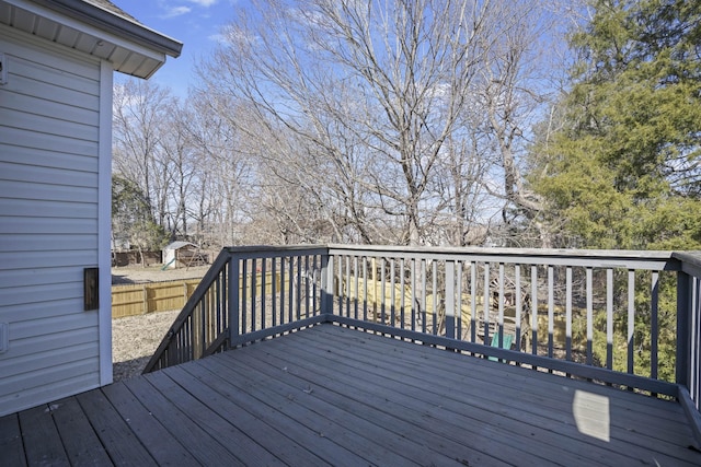 view of wooden deck