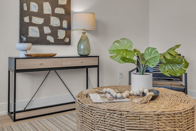 room details featuring hardwood / wood-style flooring