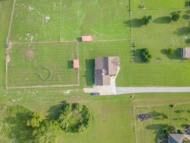 drone / aerial view featuring a rural view