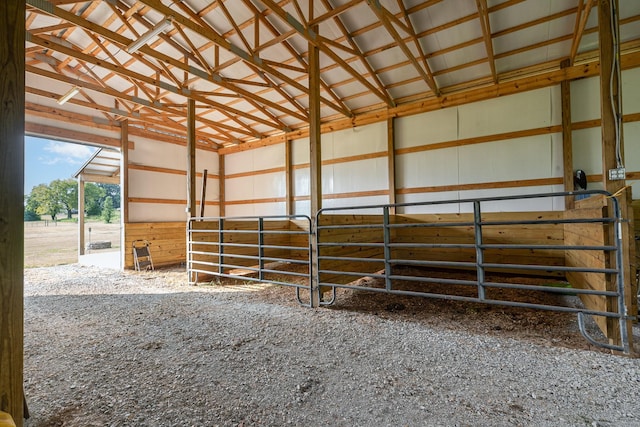 view of horse barn