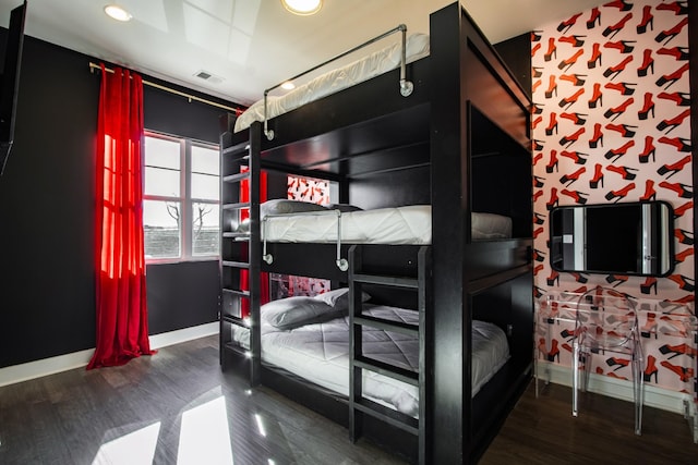 bedroom featuring hardwood / wood-style floors