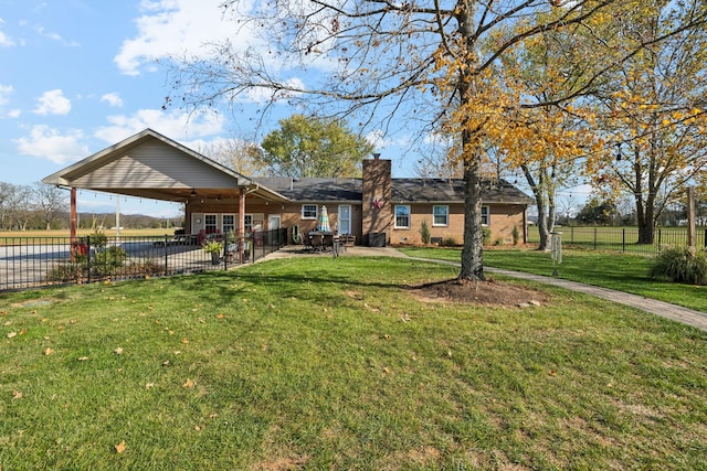 view of yard with a patio