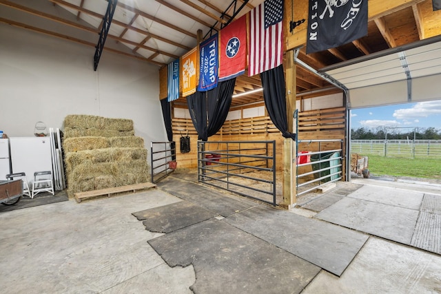 view of horse barn