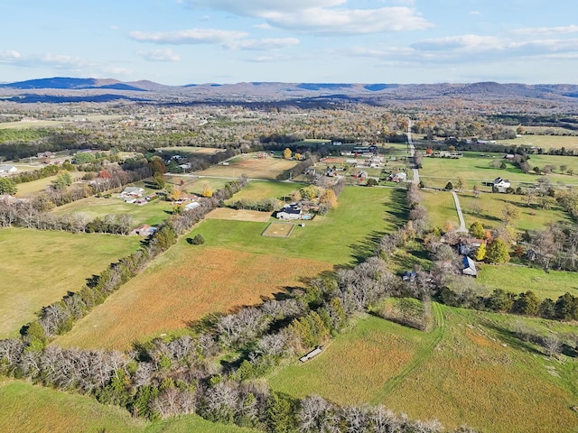 drone / aerial view with a mountain view