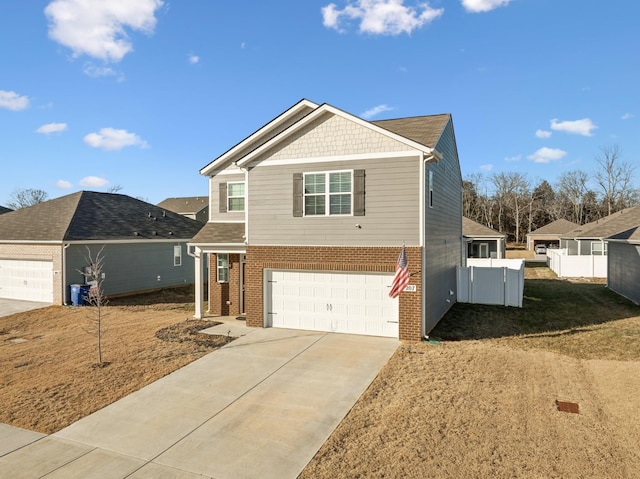 view of front of house featuring a garage