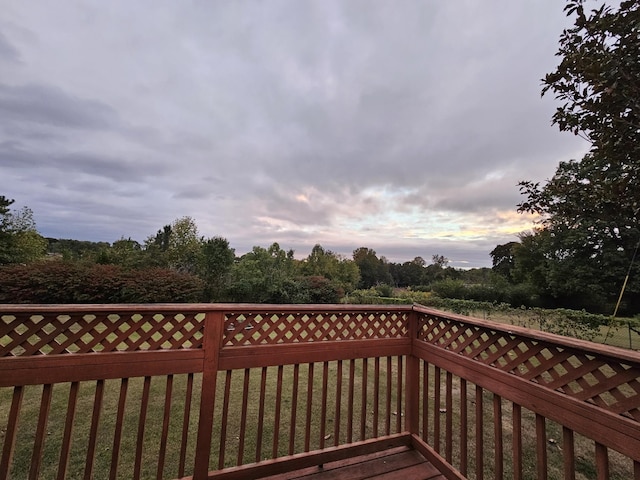 view of deck at dusk