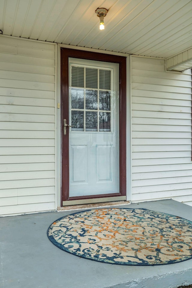 view of doorway to property