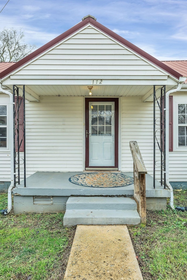 view of doorway to property