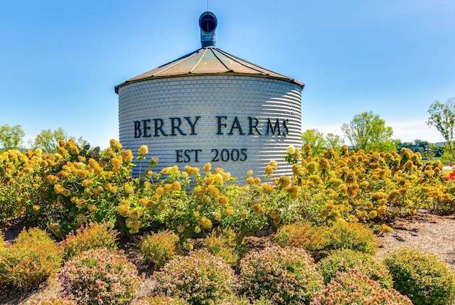 view of community sign